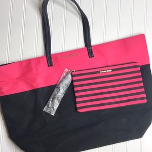 Victoria Secret tote with zipper pouch